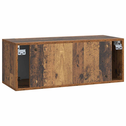 Väggmonterad TV-bänk Gammalt trä 78,5 x 31 x 30 cm