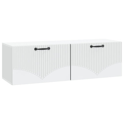 Väggmonterad TV-bänk Vit 98 x 31 x 30 cm Konstruerat trä