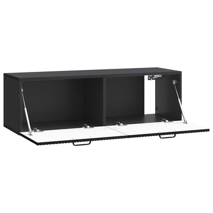 Väggmonterad TV-bänk Svart 98 x 31 x 30 cm Konstruerat trä
