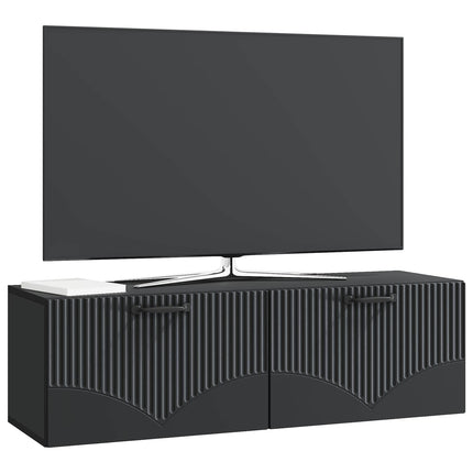 Väggmonterad TV-bänk Svart 98 x 31 x 30 cm Konstruerat trä