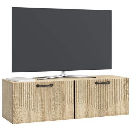 Väggmonterad TV-bänk Sonoma-ek 98 x 31 x 30 cm Konstruerat trä