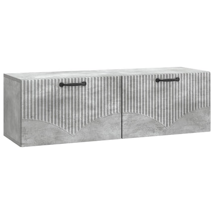 Väggmonterad TV-bänk Betonggrå 98 x 31 x 30 cm Konstruerat trä