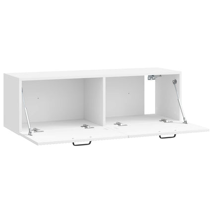 Väggmonterad TV-bänk Väggmonterad Vit högglans 98 x 31 x 30 cm