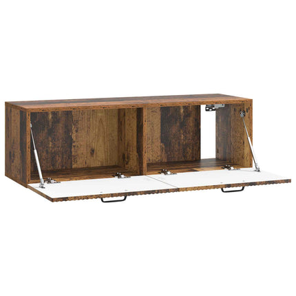 Väggmonterad TV-bänk Gammalt trä 98 x 31 x 30 cm