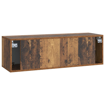 Väggmonterad TV-bänk Gammalt trä 98 x 31 x 30 cm