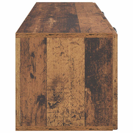 Väggmonterad TV-bänk Gammalt trä 98 x 31 x 30 cm