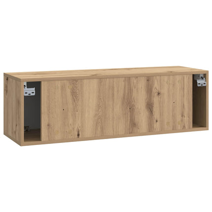 Väggmonterad TV-bänk Artisan-ek 98 x 31 x 30 cm Konstruerat trä