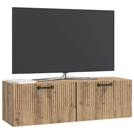 Väggmonterad TV-bänk Artisan-ek 98 x 31 x 30 cm Konstruerat trä