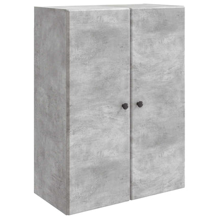 Väggmonterat skåp Betonggrå 66 x 34,5 x 90 cm Konstruerat trä