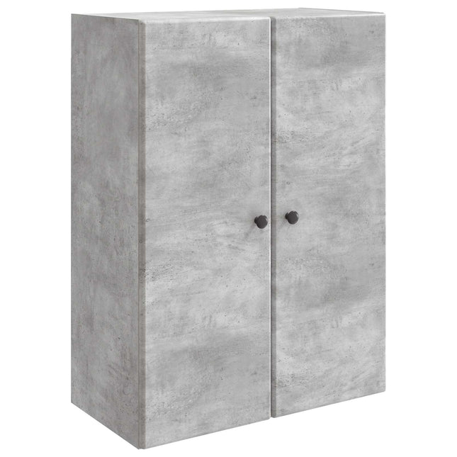 Väggmonterat skåp 66 x 34,5 x 90 cm Konstruerat trä Betonggrå