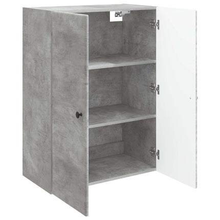 Väggmonterat skåp Betonggrå 66 x 34,5 x 90 cm Konstruerat trä