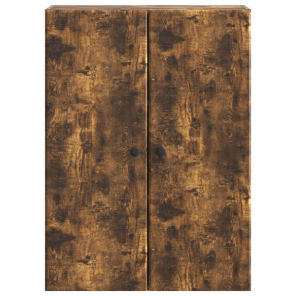 Väggmonterat skåp Rökt ek 66 x 34,5 x 90 cm Konstruerat trä