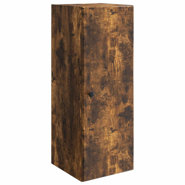 Väggmonterat skåp 33 x 34,5 x 90 cm Konstruerat trä Rökt ek