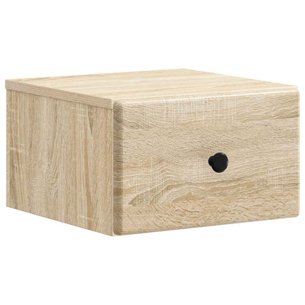 Väggmonterat Sängbord med låda Sonoma-ek 34,5 x 33 x 20 cm