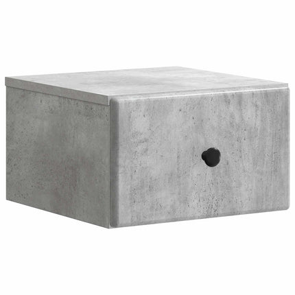 Väggmonterat Sängbord 2 pcs Betonggrå 34,5 x 33 x 20 cm