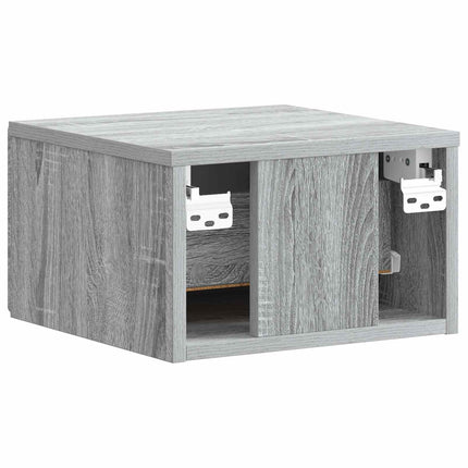 Väggmonterat Sängbord 2 pcs Grå sonoma-ek 34,5 x 33 x 20 cm