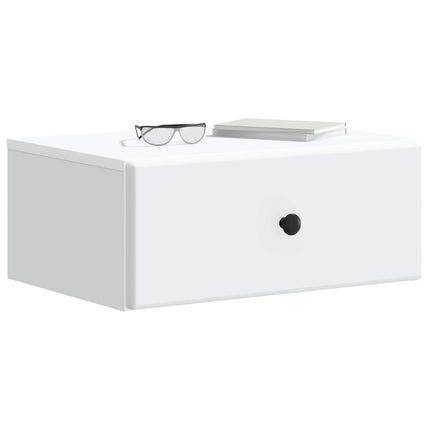 Väggmonterat Sängbord Vit 49 x 34,5 x 20 cm Konstruerat trä