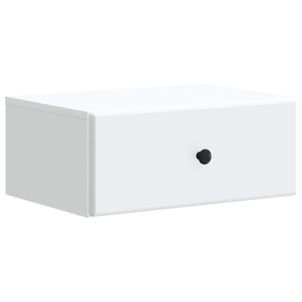 Väggmonterat Sängbord med låda 2 pcs Vit 49 x 34,5 x 20 cm