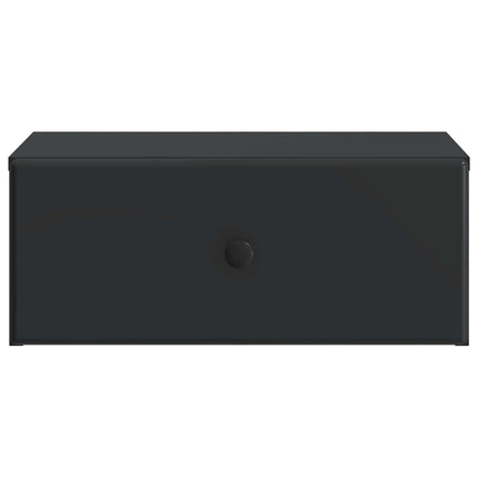 Väggmonterat Sängbord med låda 2 pcs Svart 49 x 34,5 x 20 cm