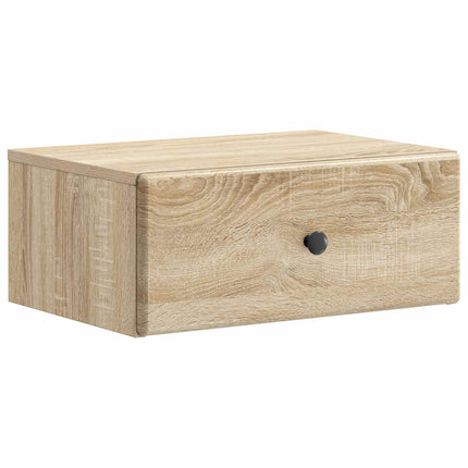 Väggmonterat Sängbord med låda Sonoma-ek 49 x 34,5 x 20 cm