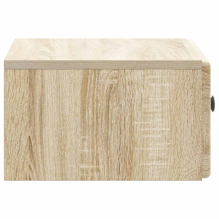 Väggmonterat Sängbord med låda Sonoma-ek 49 x 34,5 x 20 cm