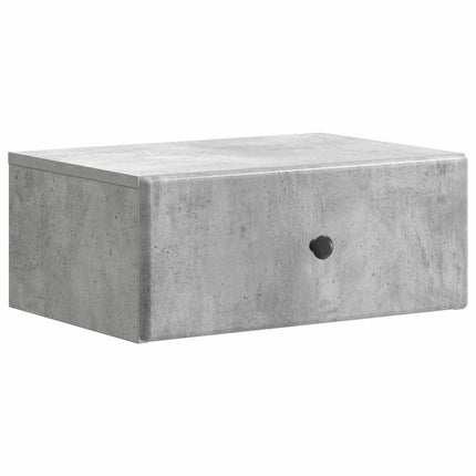 Väggmonterat Sängbord 2 pcs Betonggrå 49 x 34,5 x 20 cm