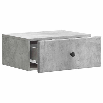 Väggmonterat Sängbord 2 pcs Betonggrå 49 x 34,5 x 20 cm