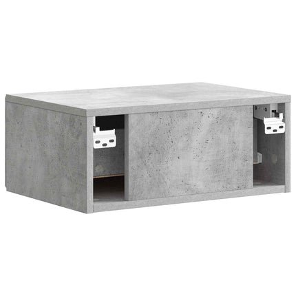 Väggmonterat Sängbord 2 pcs Betonggrå 49 x 34,5 x 20 cm