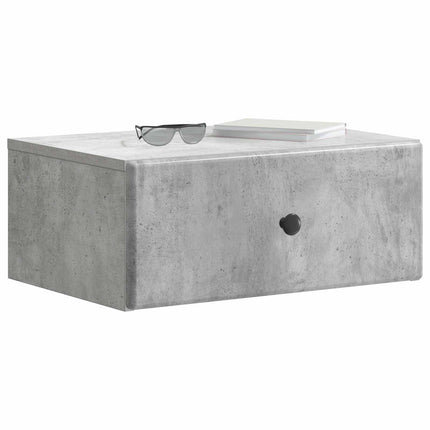 Väggmonterat Sängbord 2 pcs Betonggrå 49 x 34,5 x 20 cm