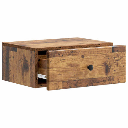 Väggmonterat Sängbord 2 pcs Gammalt trä 49 x 34,5 x 20 cm