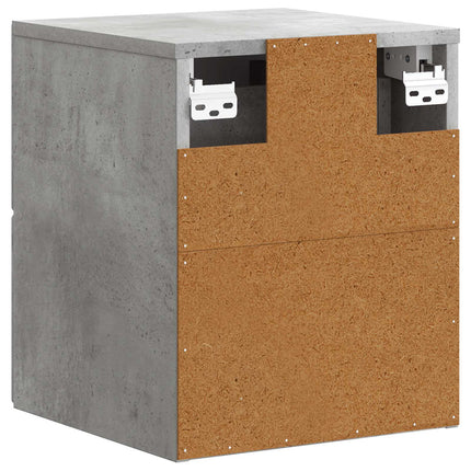 Väggmonterat Sängbord 2 pcs Betonggrå 34,5 x 33 x 40 cm