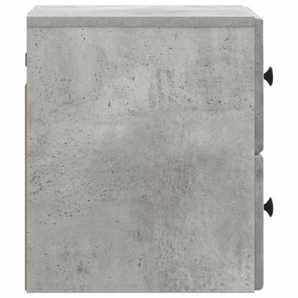 Väggmonterat Sängbord 2 pcs Betonggrå 34,5 x 33 x 40 cm