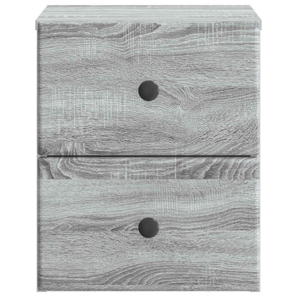 Väggmonterat Sängbord 2 pcs Grå sonoma-ek 34,5 x 33 x 40 cm