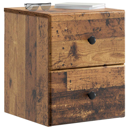 Väggmonterat Sängbord 2 pcs Gammalt trä 34,5 x 33 x 40 cm