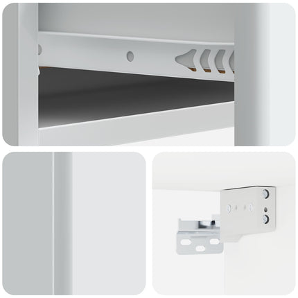 Väggmonterad sidobord Vit 59 x 34,5 x 17 cm Konstruerat trä
