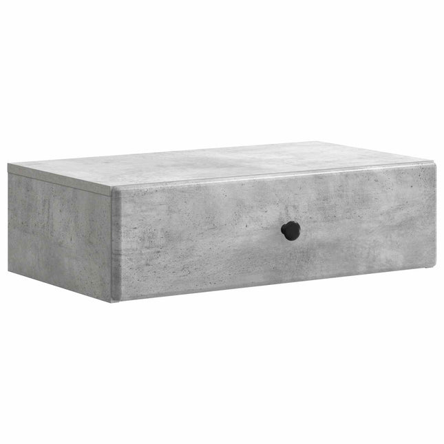 Väggmonterad sidobord Betonggrå 59 x 34,5 x 17 cm