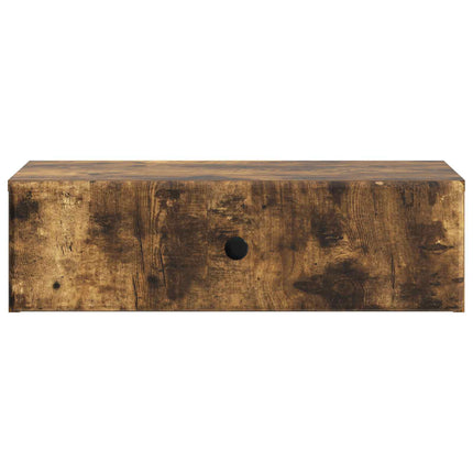 Väggmonterad sidobord Rökt ek 59 x 34,5 x 17 cm Konstruerat trä