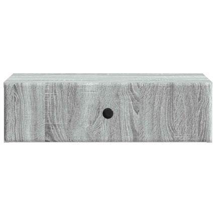 Väggmonterad sidobord Grå sonoma-ek 59 x 34,5 x 17 cm