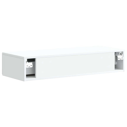 Väggmonterad sidobord Vit 87,5 x 34,5 x 17 cm Konstruerat trä