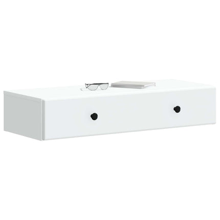 Väggmonterad sidobord Vit 87,5 x 34,5 x 17 cm Konstruerat trä