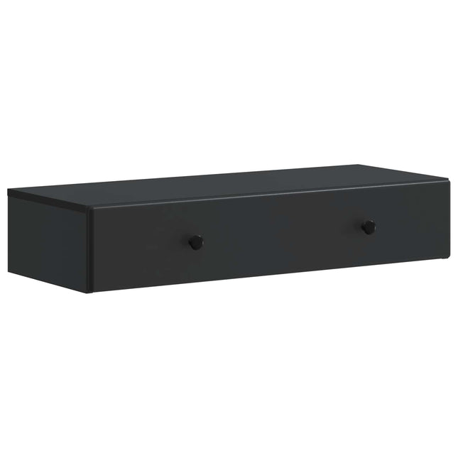 Väggmonterad sidobord Svart 87,5 x 34,5 x 17 cm Konstruerat trä