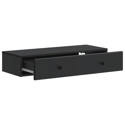 Väggmonterad sidobord Svart 87,5 x 34,5 x 17 cm Konstruerat trä