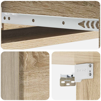 Väggmonterad sidobord Sonoma-ek 87,5 x 34,5 x 17 cm