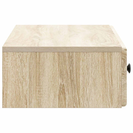 Väggmonterad sidobord Sonoma-ek 87,5 x 34,5 x 17 cm