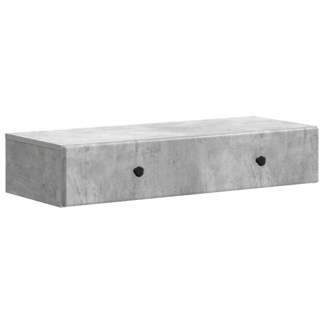 Väggmonterad sidobord Betonggrå 87,5 x 34,5 x 17 cm