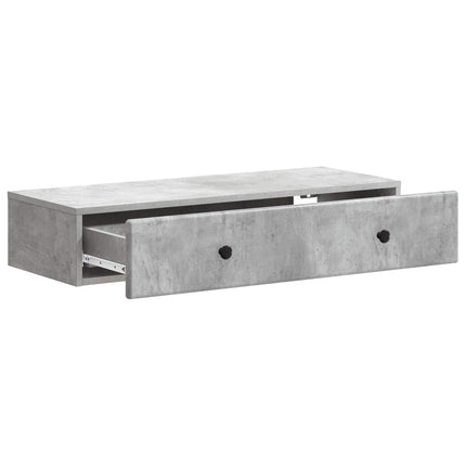 Väggmonterad sidobord Betonggrå 87,5 x 34,5 x 17 cm