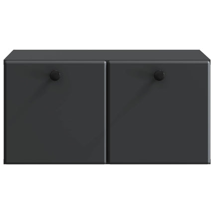 Väggmonterad TV-bänk 59,5 x 41 x 30 cm Svart Konstruerat trä