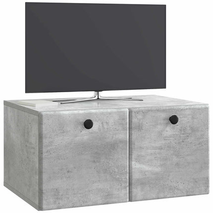 Väggmonterad TV-bänk 59,5 x 41 x 30 cm Betonggrå
