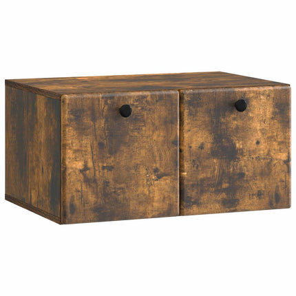 Väggmonterad TV-bänk 59,5 x 41 x 30 cm Rökt ek Konstruerat trä