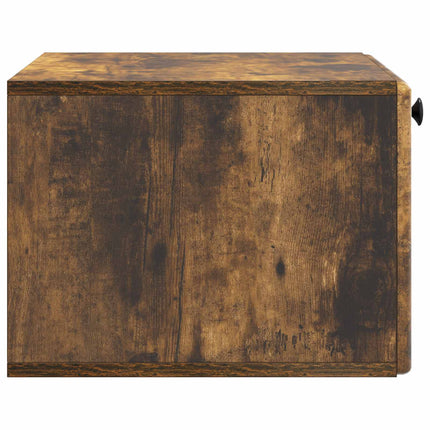 Väggmonterad TV-bänk 59,5 x 41 x 30 cm Rökt ek Konstruerat trä